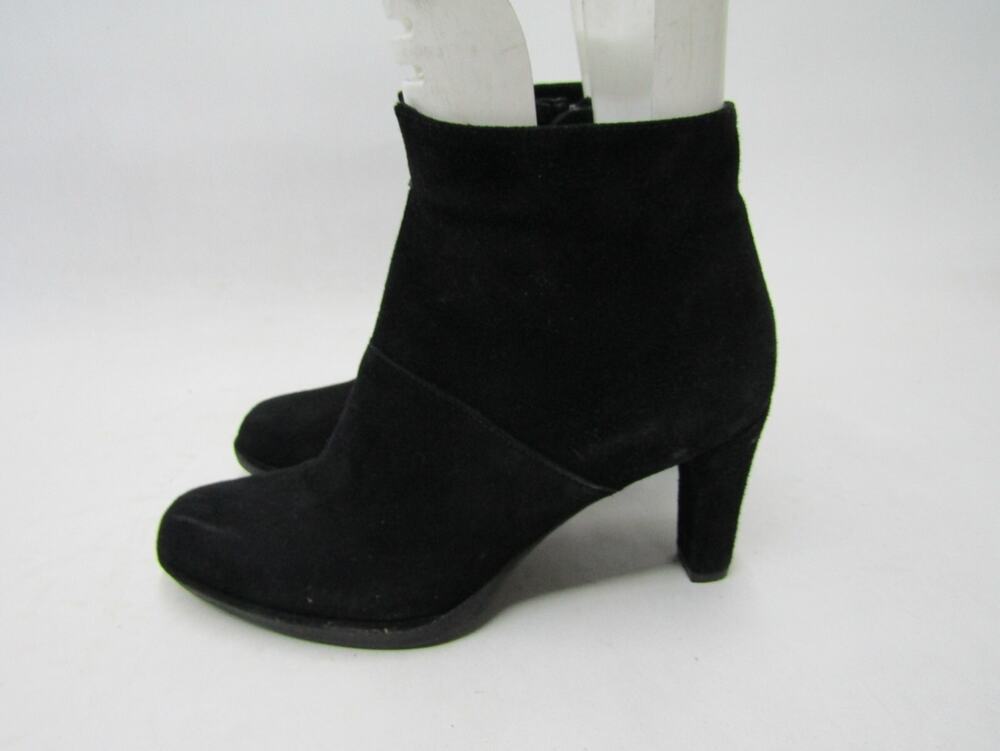 Stuart Weitzman Womens Size 6 M Black Suede Zip Fashion Ankle Boots Booties